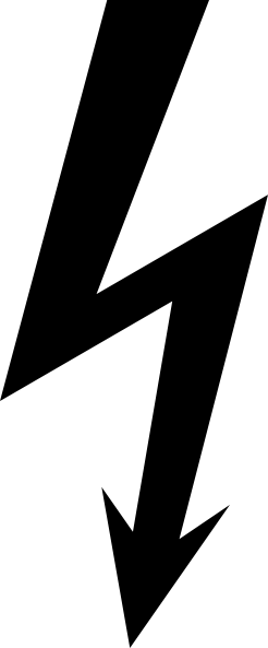 Thunder Clipart Real - Thunder Sign (246x593), Png Download