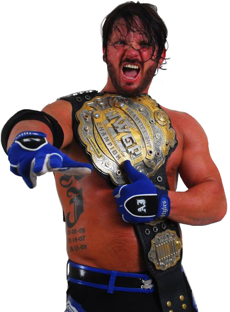 Aj Styles Transparent Background - Aj Styles Iwgp Heavyweight Championship (528x644), Png Download