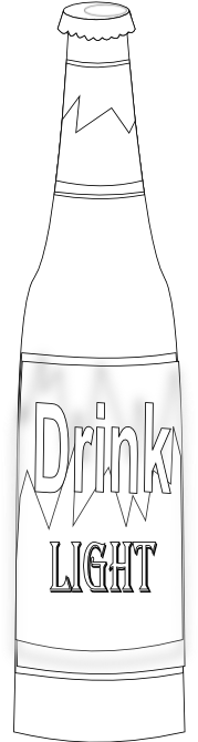 Beer Bottle Black White Line Art 555px 50 - G & H Body Milk (555x785), Png Download