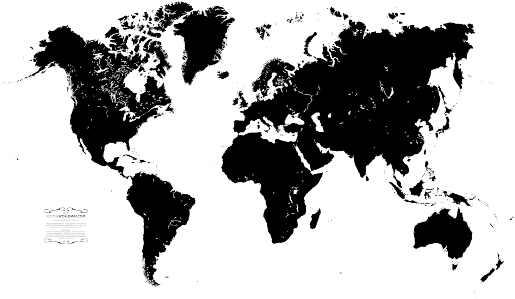 Free World Map Png File - High Resolution World Map Png (1024x603), Png Download