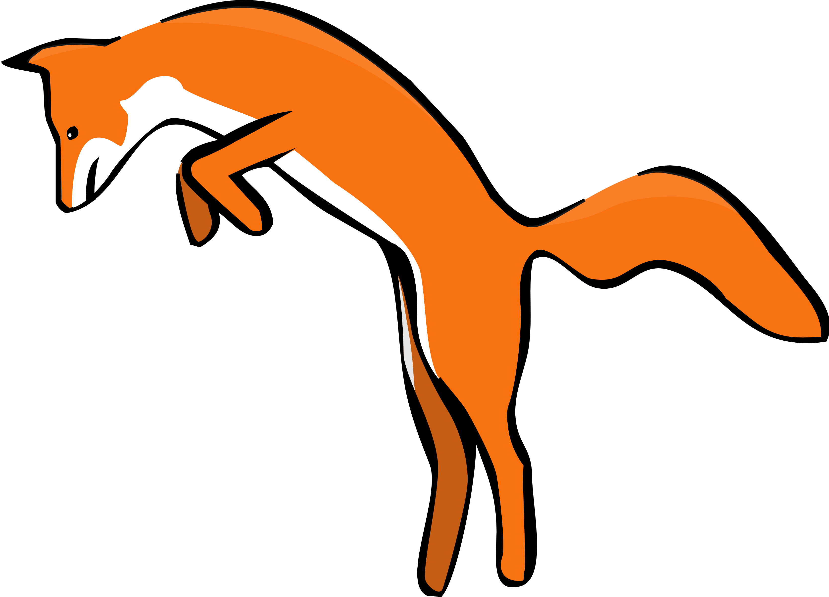 Top Fox Clipart Free Image Png - Fox Clip Art (3333x2401), Png Download