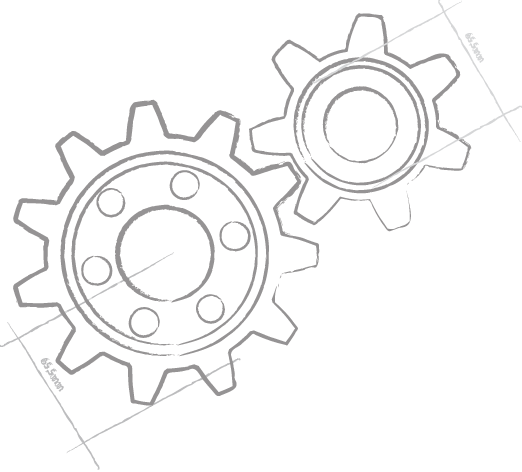 Drawn Gears Logo - Gears Drawing Easy (522x472), Png Download