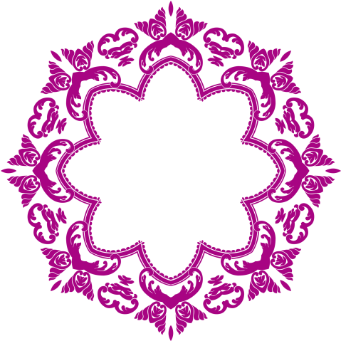 Flower Border Png Image - Flores Art Nouveau Png (500x500), Png Download