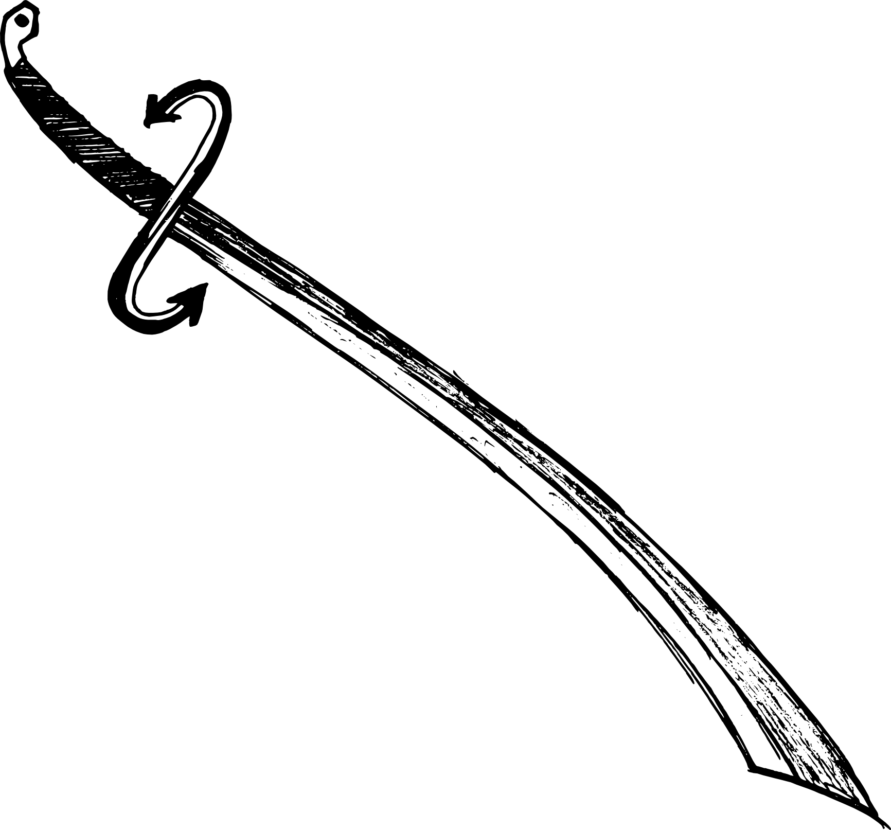 Free Download - Sword Drawing Png (1732x1613), Png Download