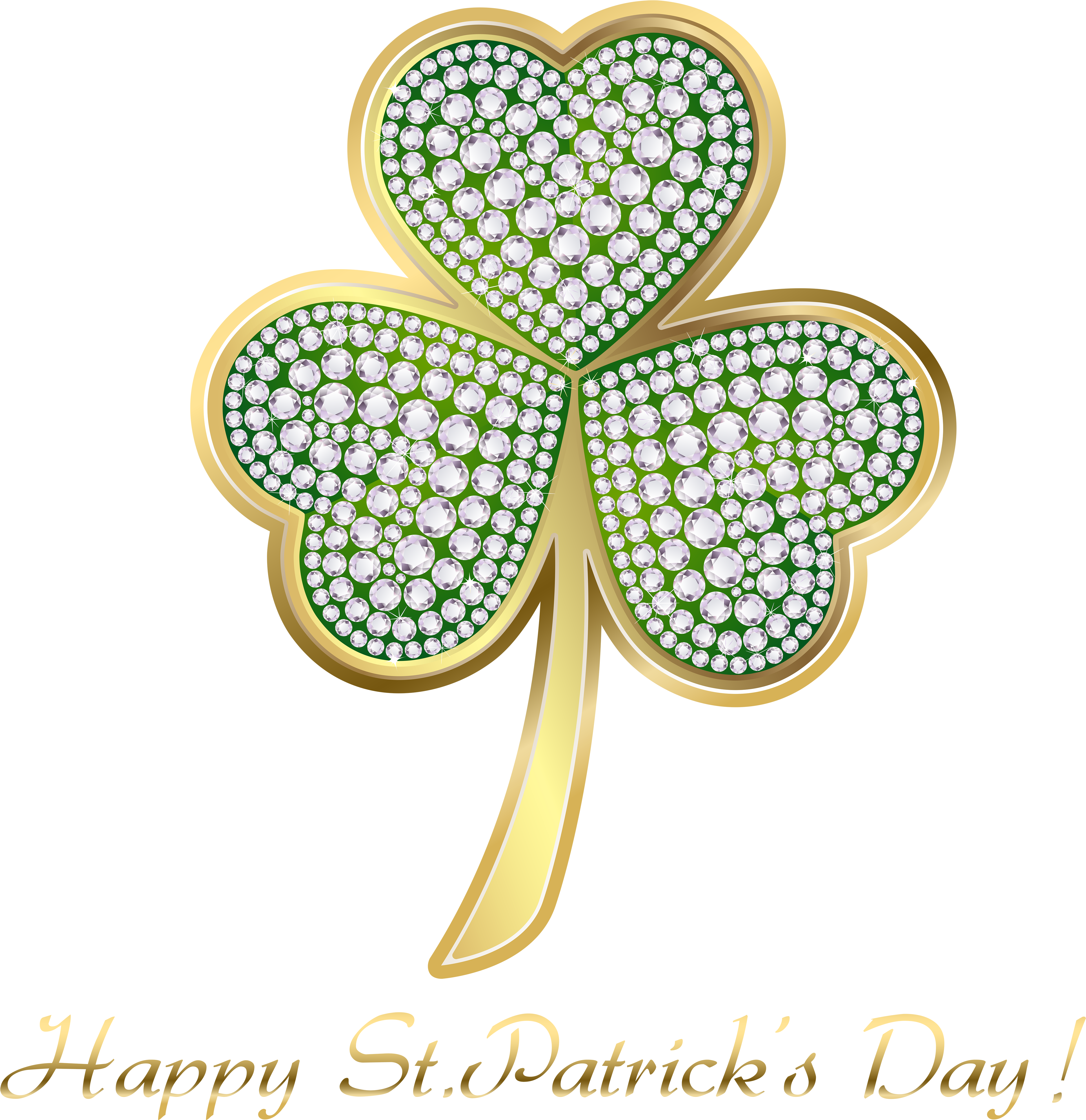 Gold Shamrock Png (5000x5130), Png Download