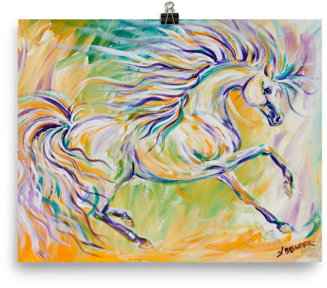 Wind Swept Horse Glossy Print - Spirit Horse Throw Blanket (1000x1000), Png Download