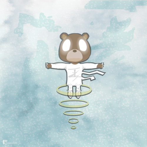 Kanye West Bear Png Clip Art Royalty Free Download - Kanye West Teddy Bear Art (500x500), Png Download