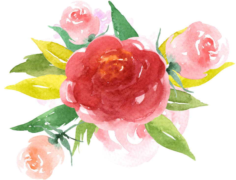 Hand Painted Red Rendering Flower Png Transparent - My Big Fat Bullet Journal For Animal Lovers Lamb In (1024x843), Png Download