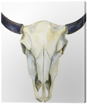 Woman Holding A Buffalo Skull (400x400), Png Download