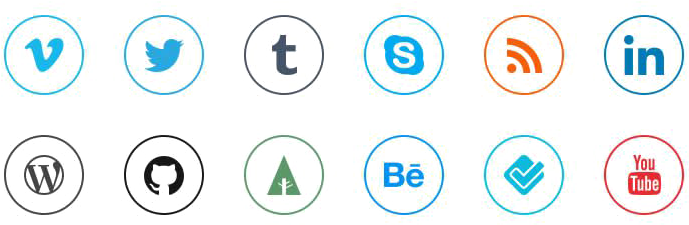 Social Icons Transparent Background Png - Iconos Redes Sociales Png (750x265), Png Download