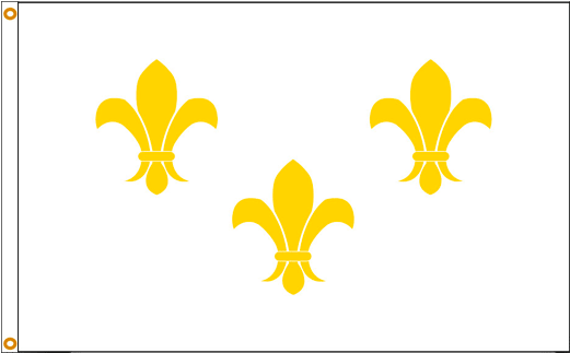 Flagline Fleur-de-lis - 3'x5' Nylon Flag (3/white) (520x416), Png Download