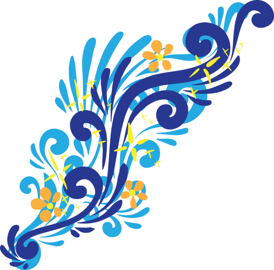 Tropical Swirl Flowers By Sarelm On Deviantart Clip - Tropical Swirl Png (899x888), Png Download