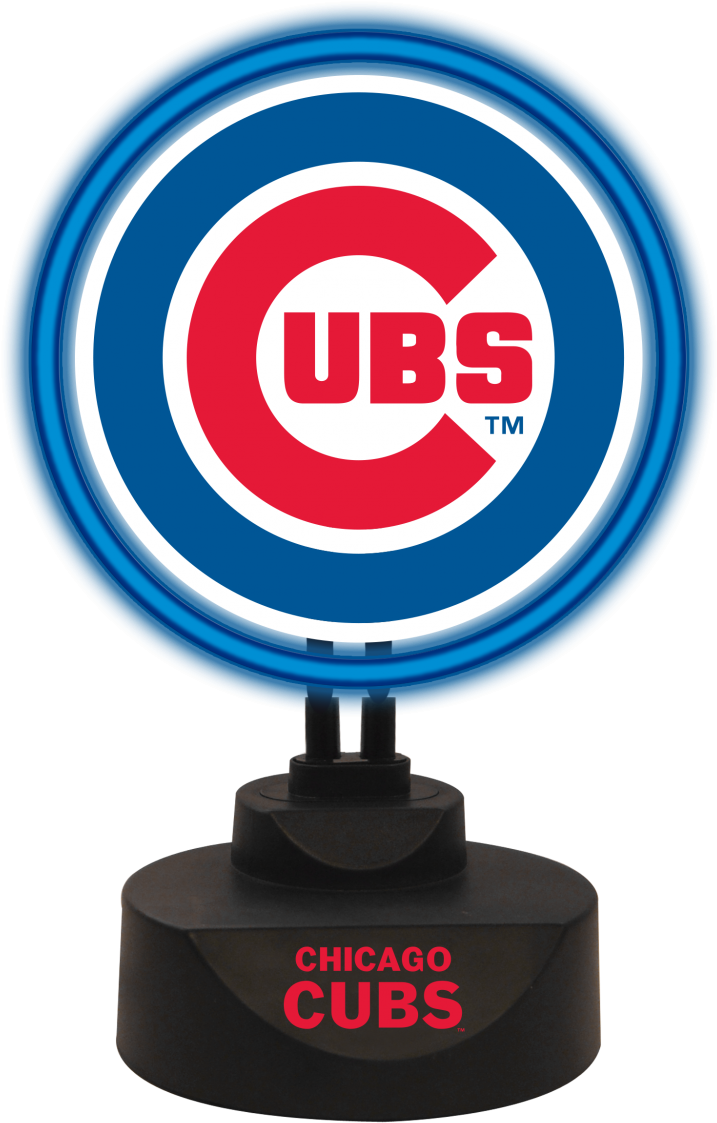 Chicago Cubs Team Logo Neon - Chicago Cubs Seat Covers (465x465), Png Download