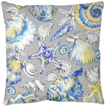 Hand Painted Seashells Pattern - Watercolor Painting (400x400), Png Download