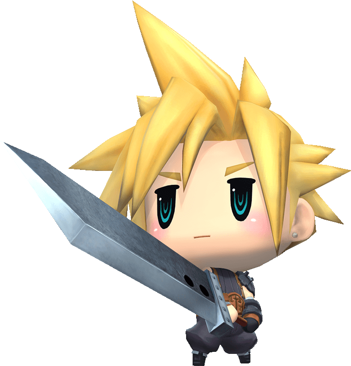 Woff Cloud Strife - Cloud Strife World Of Final Fantasy (715x757), Png Download