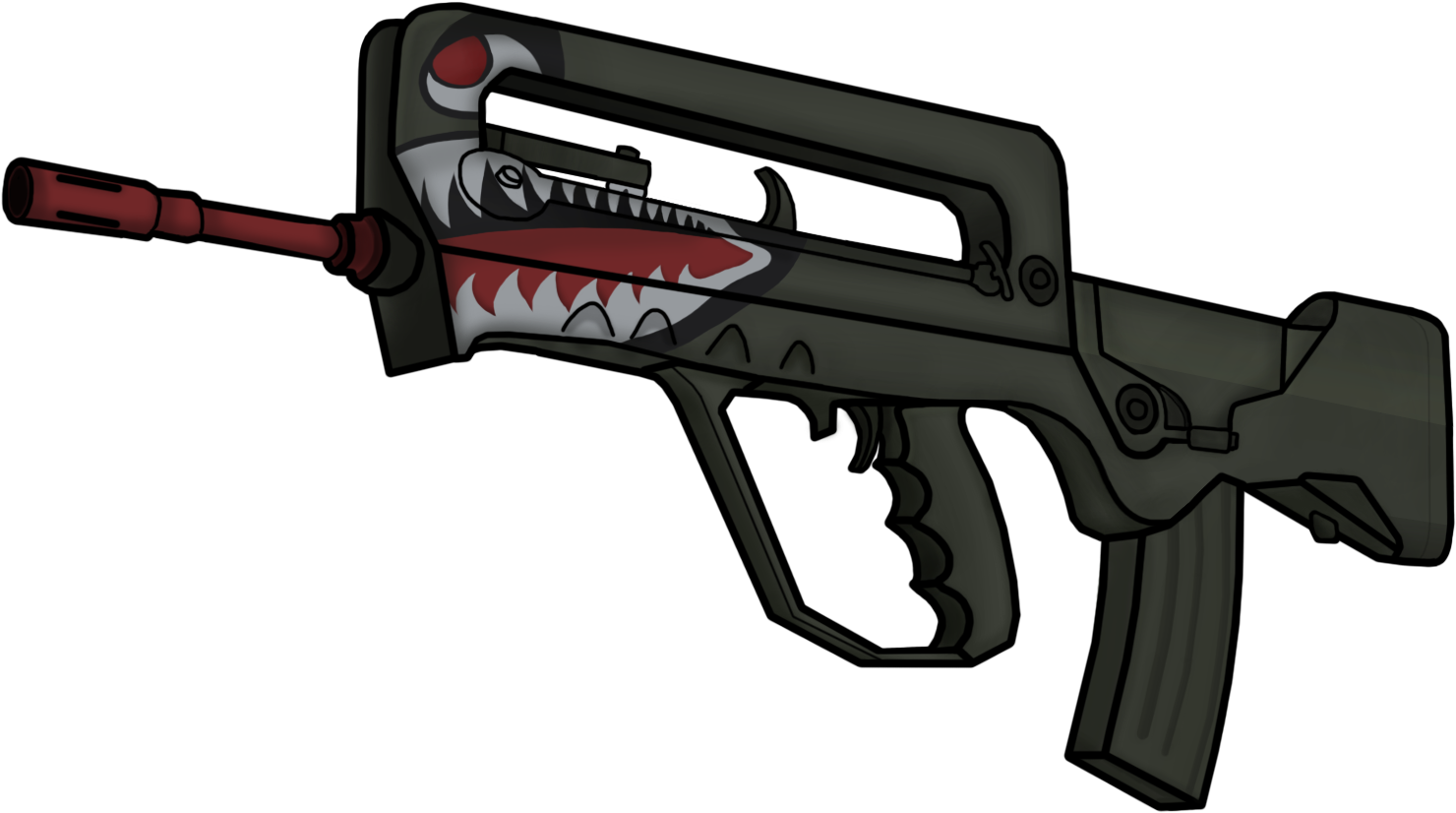 Vector Black And White Download Famas Spitfire Factory - Cs Go Famas Spitfire (1920x1080), Png Download