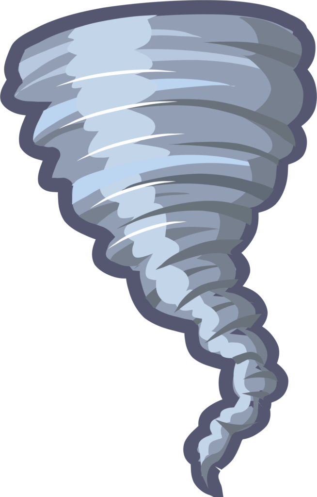 Tornado Png Clipart - Cartoon Tornado (654x1024), Png Download