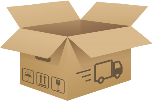 Open Cardboard Box Png Clip Art Image - Caja De Envio Png (500x330), Png Download
