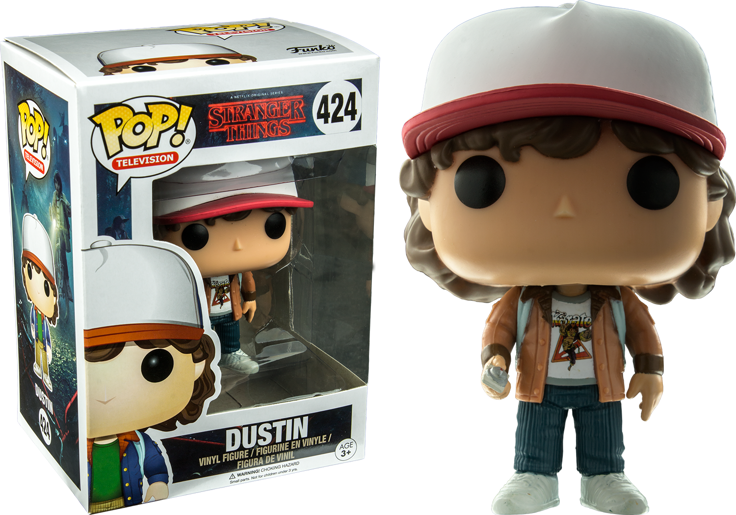 Stranger Things Dustin With Brown Jacket Funko Pop - Pop Stranger Things Dustin (1500x1050), Png Download