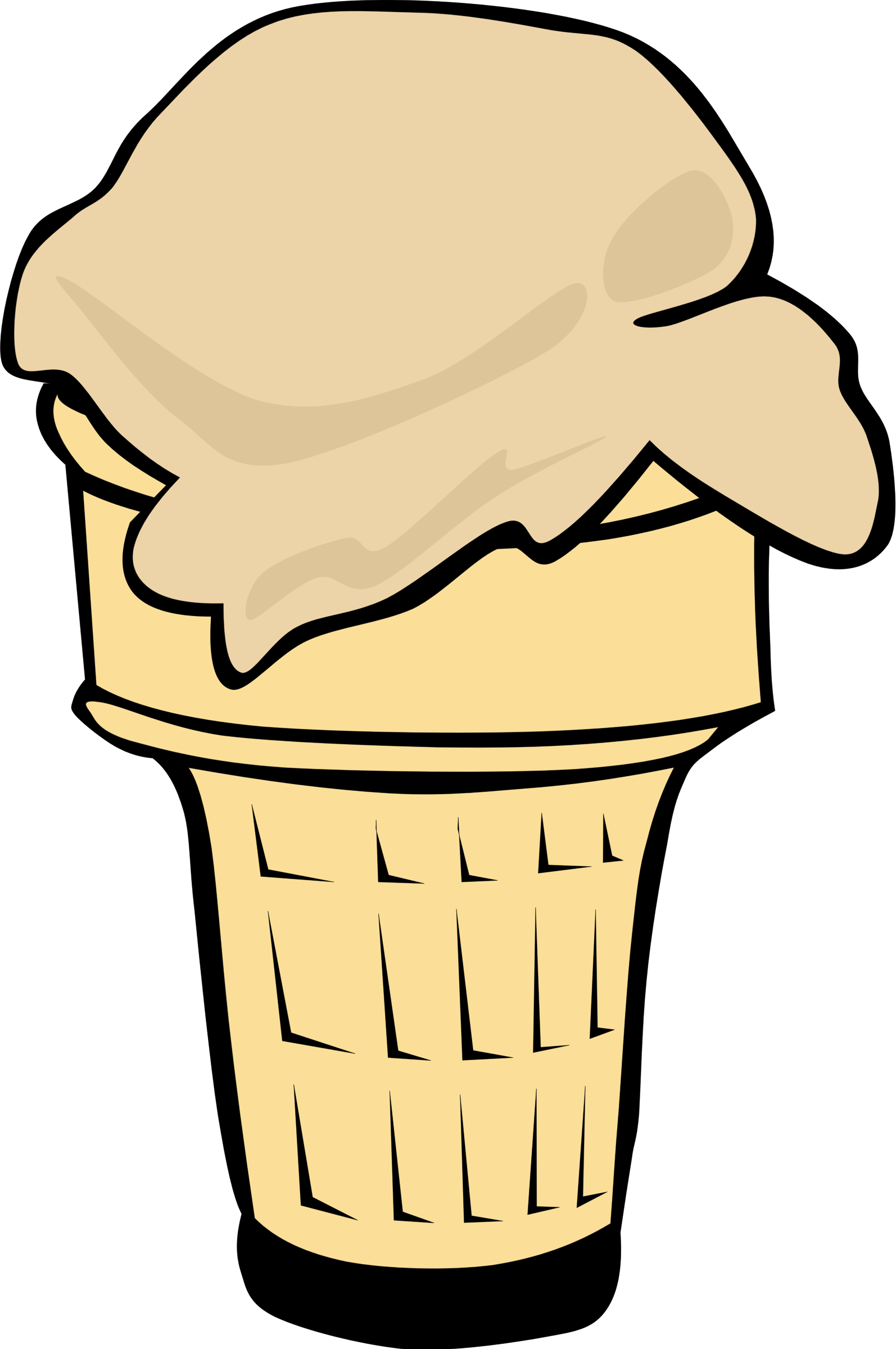 Fast Food, Dessert, Ice Cream Cone, Single - One Scoop Ice Cream Clipart (529x800), Png Download