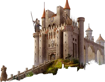 Townhall Buildings - Castle (424x332), Png Download