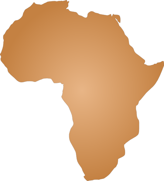 Africa Outline Clip Art At Clker - Africa Vector (540x596), Png Download
