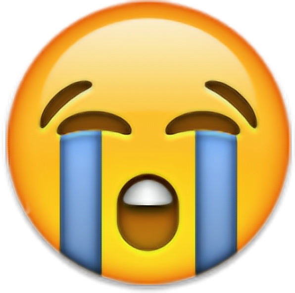 Png Transparent Cry Emojis Emoticono Emoticonos Triste - Sad Face Emoji (596x592), Png Download