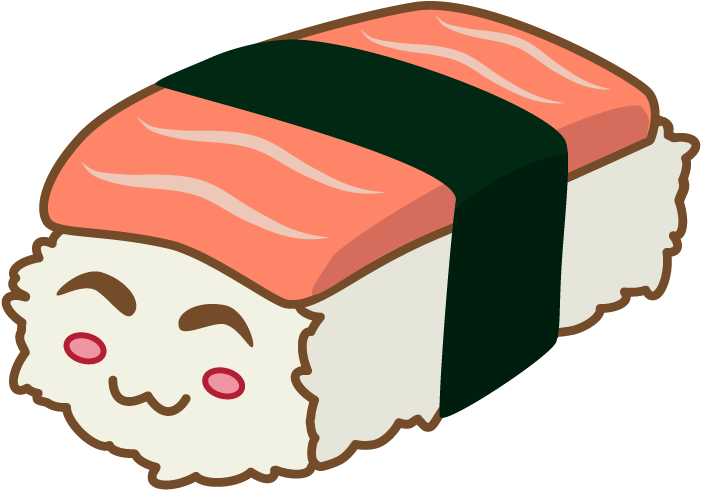 Crazy Cute Sushi - Cute Sushi Transparent (842x596), Png Download