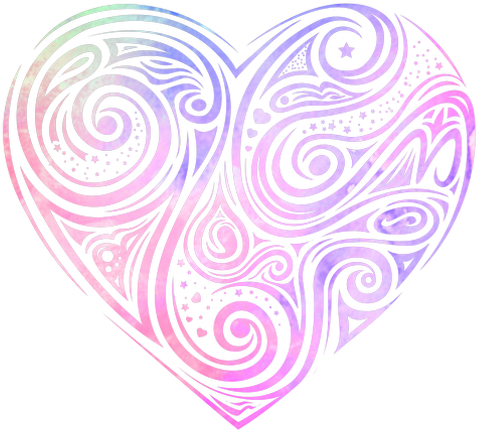 Heart Abstract Wall Art Sticker Decal Pink, Size Medium (1024x1024), Png Download