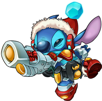 Santastitchgun - Disney Stitch Christmas Png (400x480), Png Download