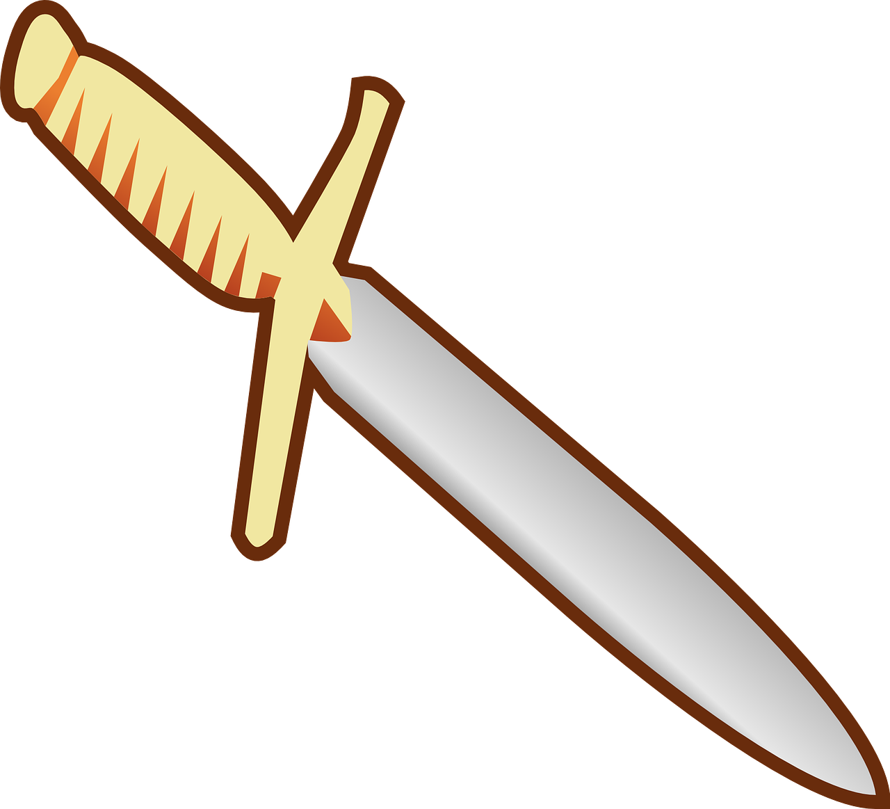 Knife Dagger Weapon Bayonet Sword - Dagger Clipart (750x750), Png Download
