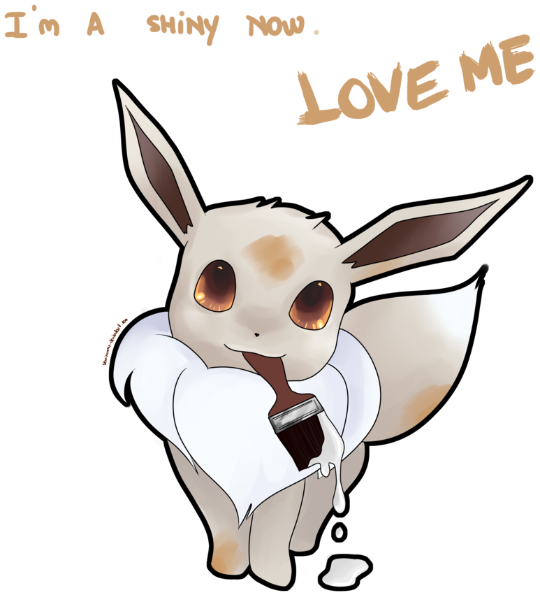 Eevee Drawing Love - Eevee I Love You (894x894), Png Download