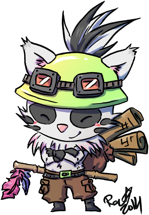Svg Freeuse Badger Teemo By Racuun On Deviantart - Badger Teemo Drawing (738x962), Png Download