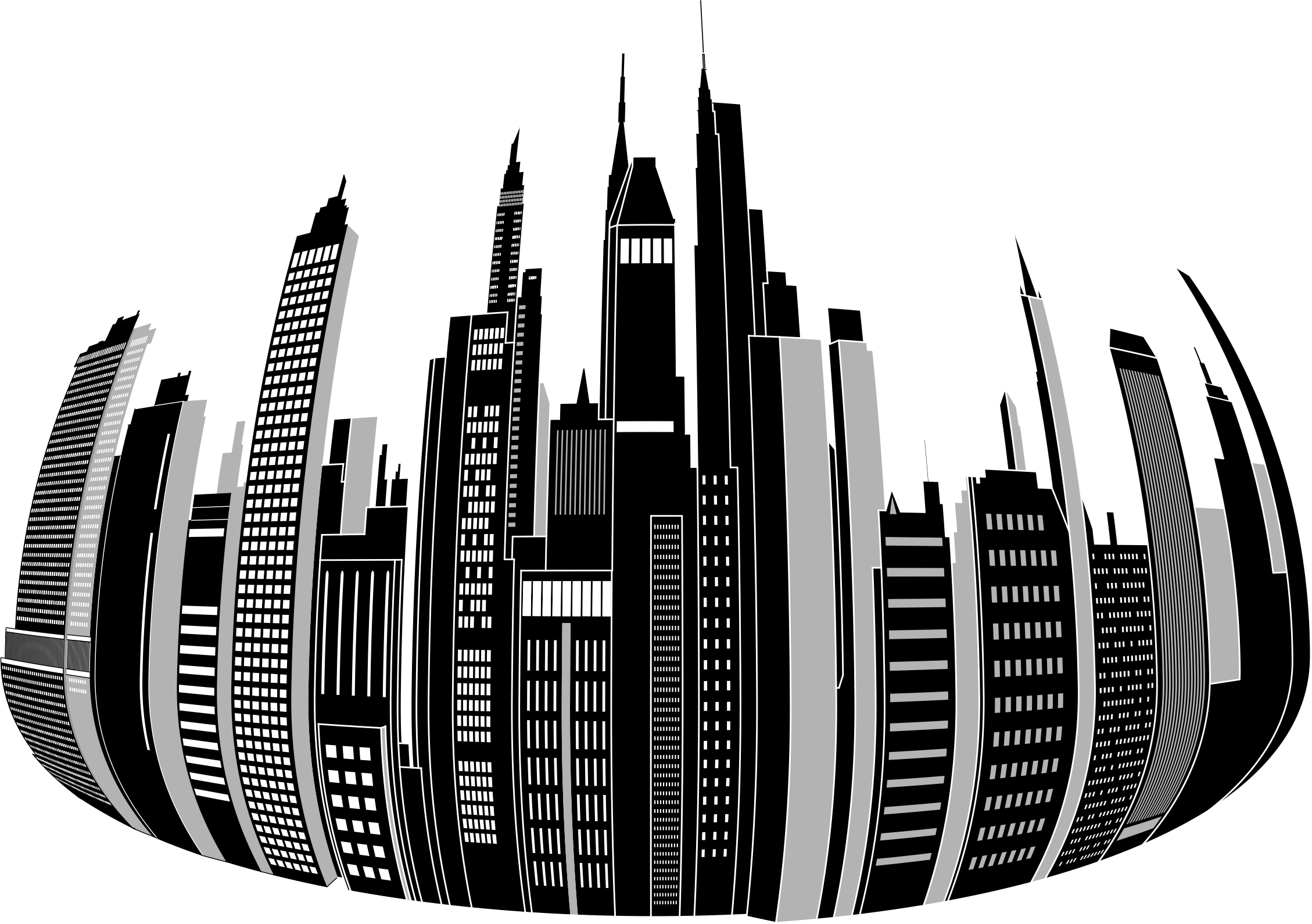 This Free Icons Png Design Of Distorted City Skyline (2258x1590), Png Download