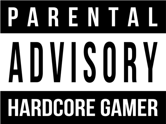 Hard Core Gamer Advisory - Sticker (528x528), Png Download