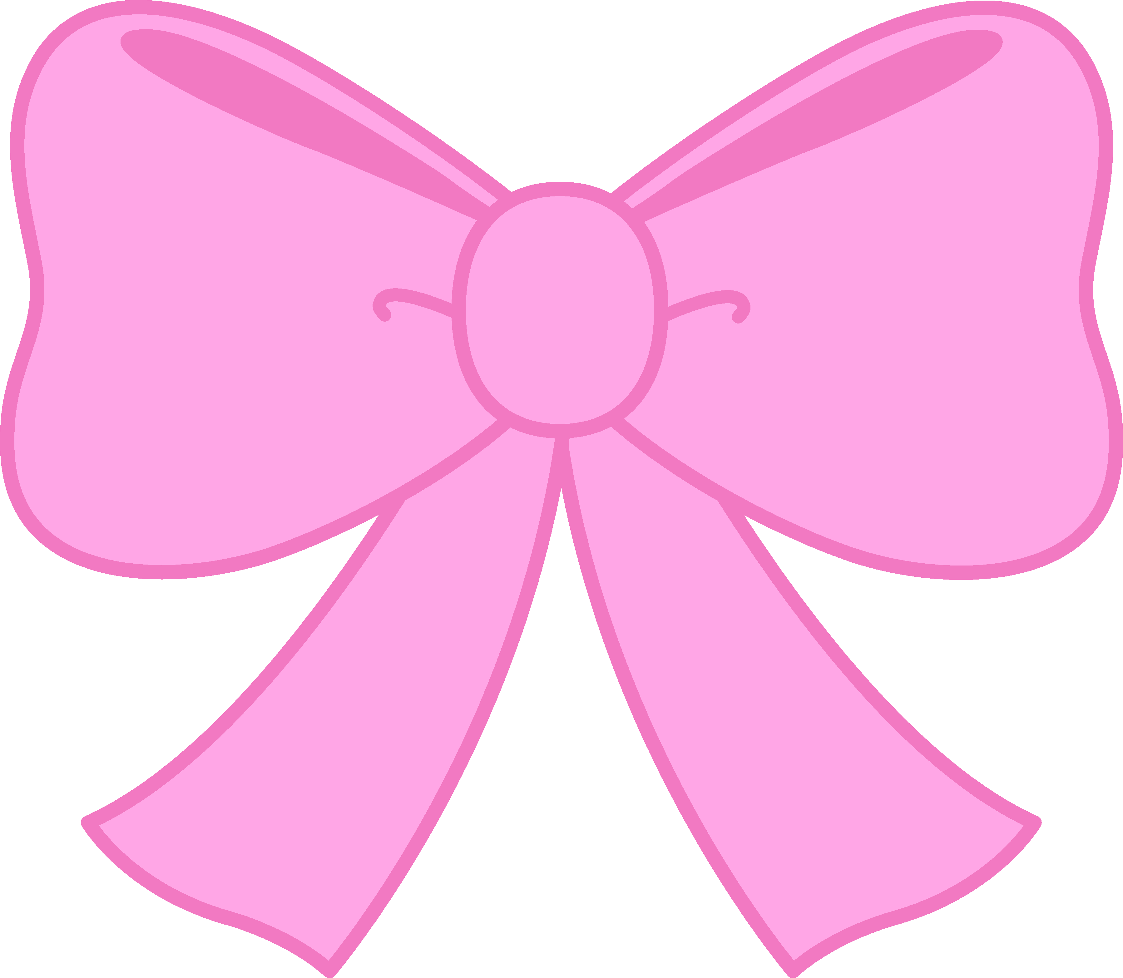 Pink Bow Clipart Cute Pink Bow Clipart Free Clip Art - Bow Clipart Transparent Background (550x479), Png Download