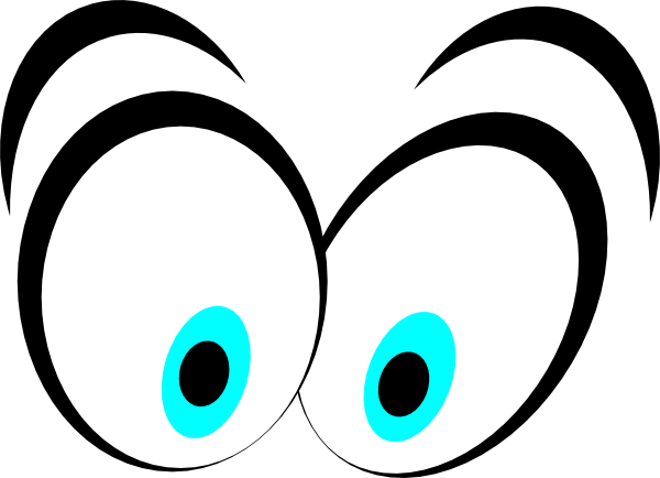 Animated Blue Cartoon Eyes Clip - Animated Eyes Clipart (600x434), Png Download