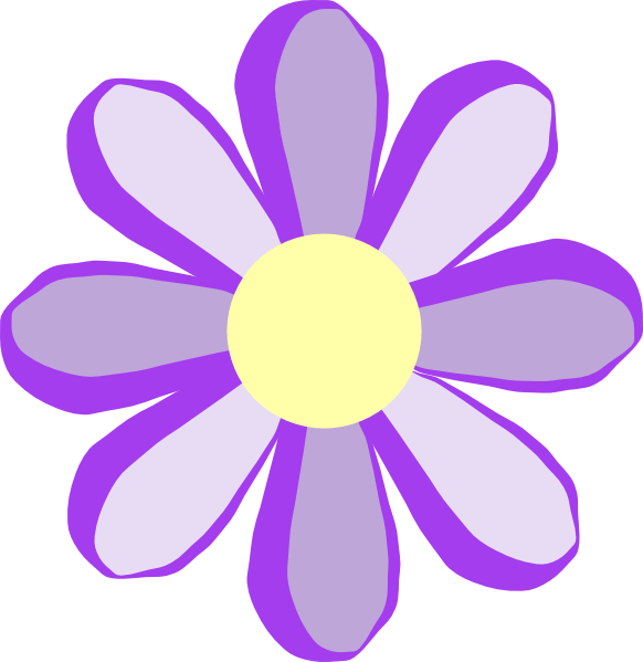 Purple Flower Clip Art At Clker - Flower Animation (582x599), Png Download
