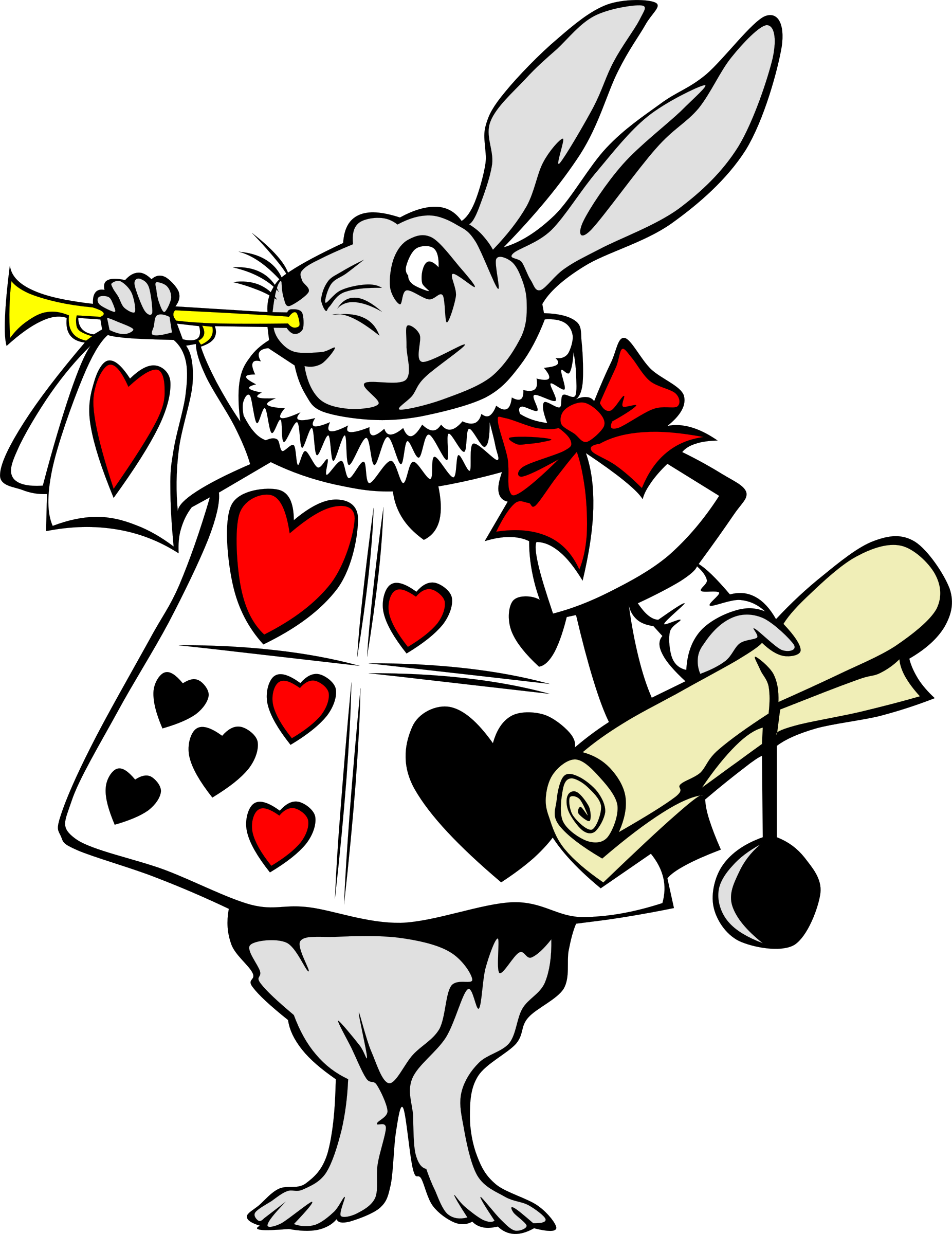 Alice In Wonderland Png Transparent Picture - Alice In Wonderland Rabbit Clip Art (1852x2400), Png Download