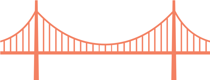 Caf Americacaf America Picture Black And White Library - Simple Bridge Clipart (1200x628), Png Download