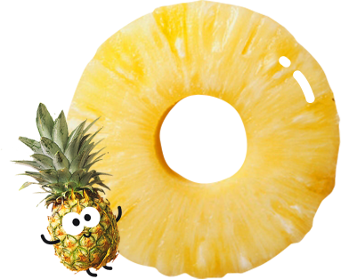 Pineapple Slices - Pineapple Rings Png (383x314), Png Download
