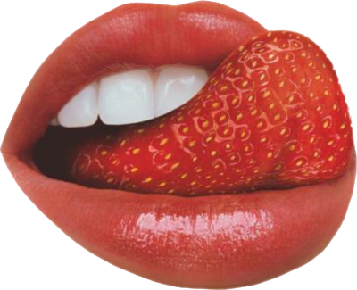 Tongue Png - Lips With Strawberry Tongue (400x325), Png Download