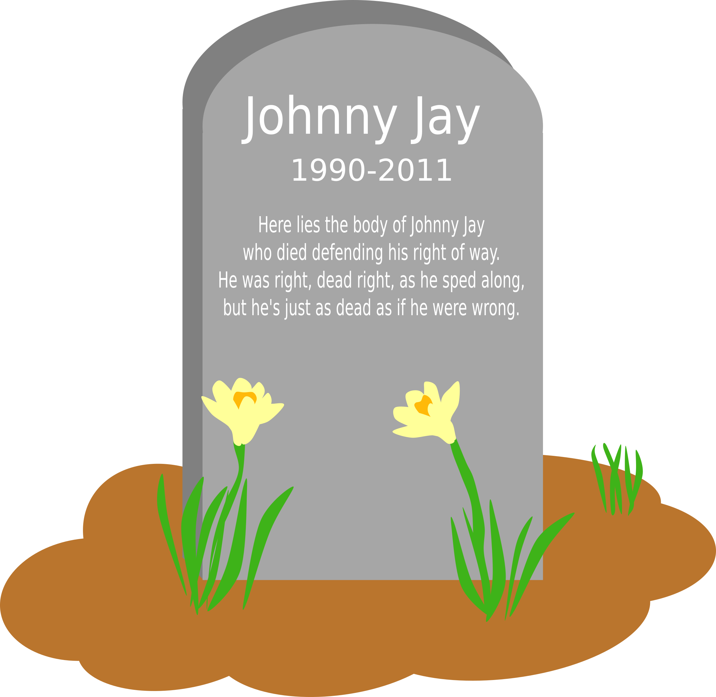 Svg Freeuse Stock Grave With Flowers Clipart - Grave Clipart (2400x2338), Png Download