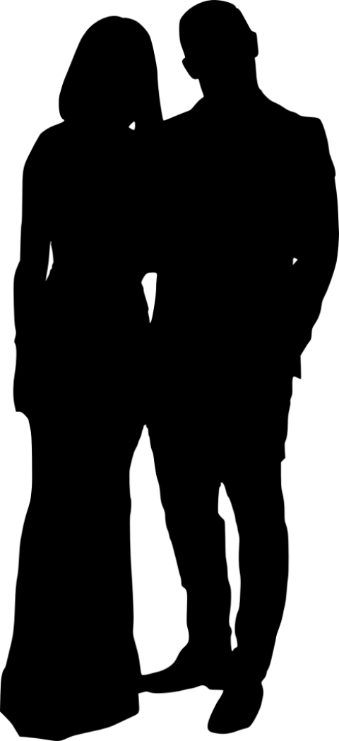 Png File Size - Transparent Couple Silhouette Png (469x1024), Png Download