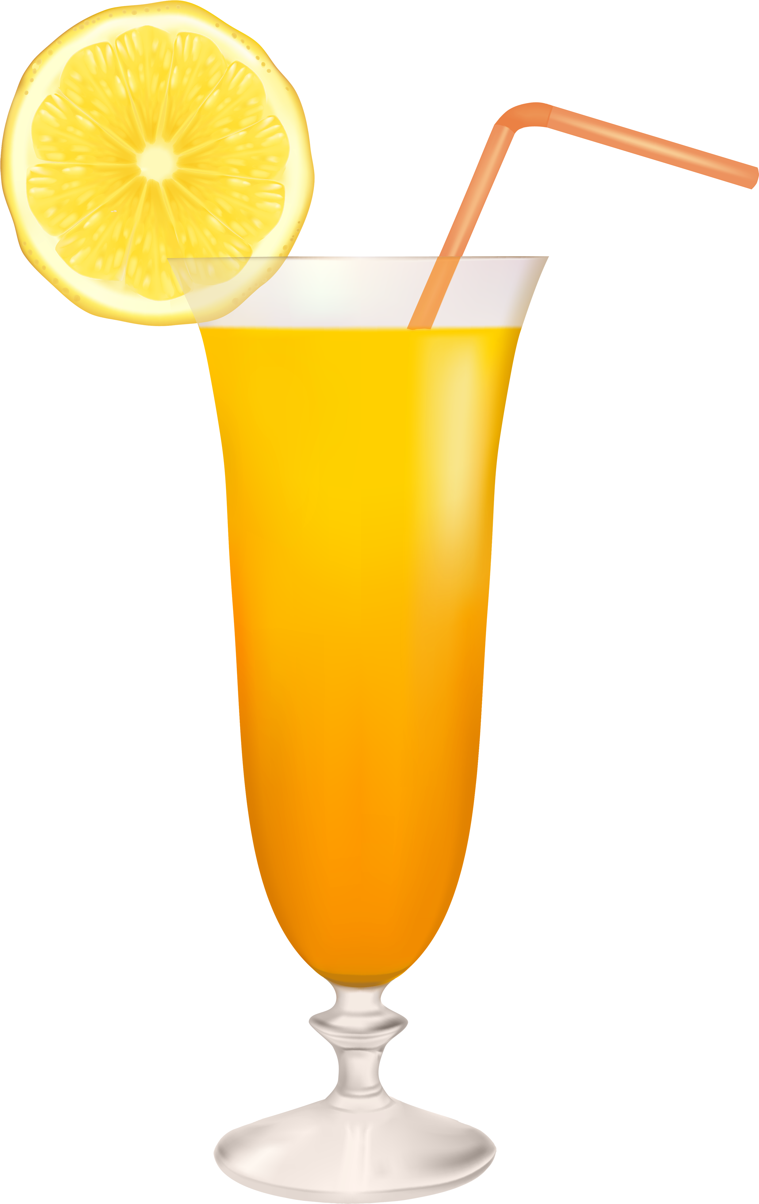Cocktail Glass With Lemon Png Clipart - Lemon Juice Glass Png (2571x4000), Png Download