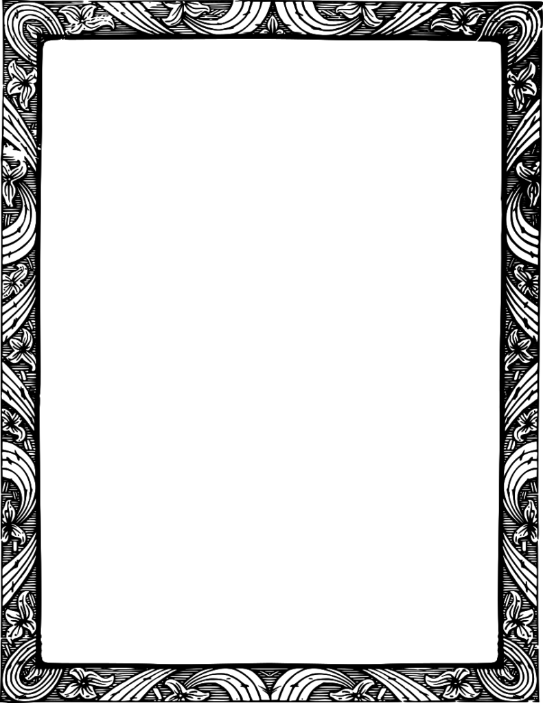 White Flower Frame Png Hd - Clip Art Border Vintage (791x1024), Png Download