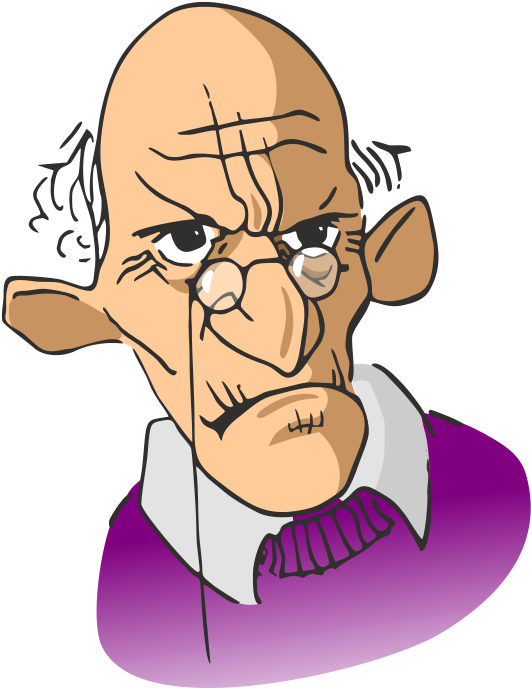 Old Man Talking Clipart Clipartfest - Grumpy Old Man Clipart (637x900), Png Download