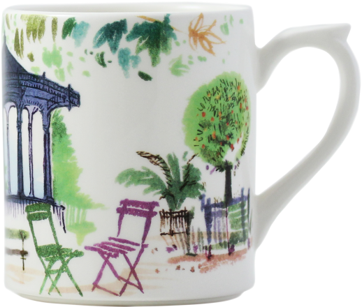 Mug - Paris - Gien France Jardins Extraordinaires Mug Paris 10 Oz (587x443), Png Download