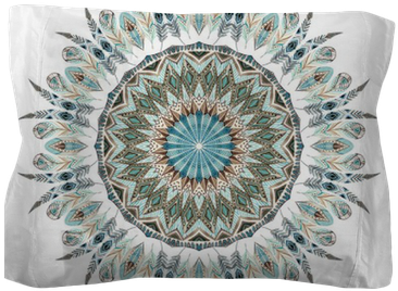Watercolor Ethnic Feathers Abstract Mandala - Relaxing Mandala: 35 Beautiful Mandala Designs To Improve (400x400), Png Download