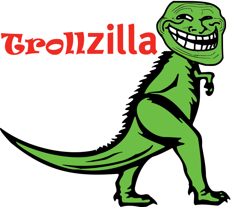 Trollzilla Clipart - Troll Dinosaur (800x703), Png Download